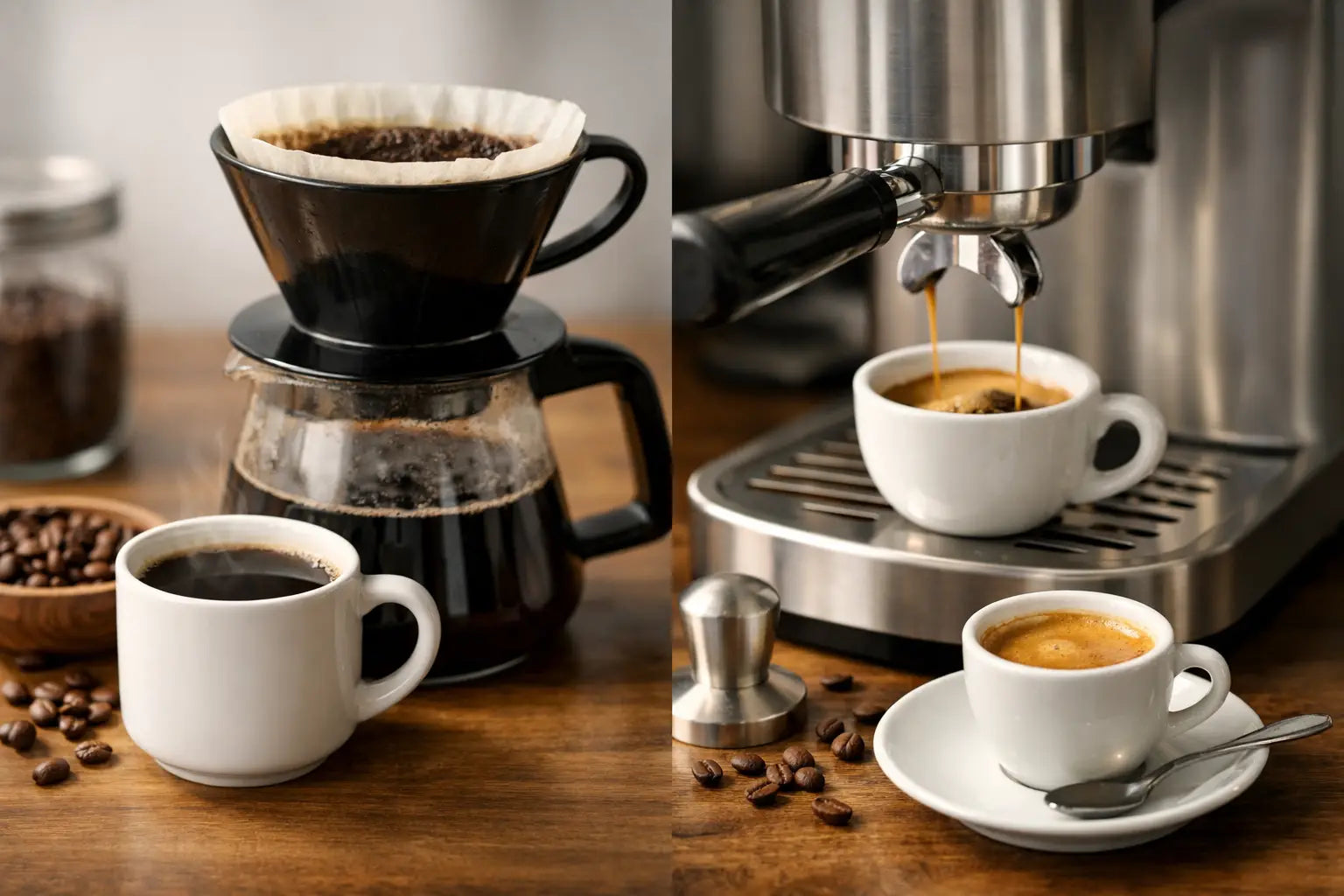 Différence café filtre et espresso