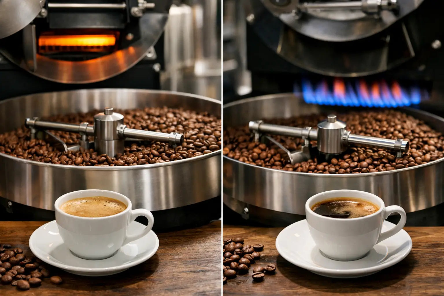 Torréfaction électrique vs gaz: que change la tasse?